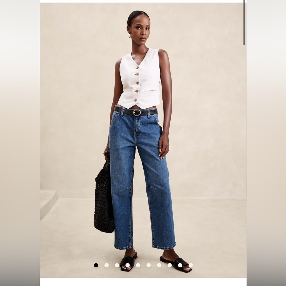 NWT Banana Republic mid rise barrel jeans
